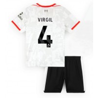 Liverpool Virgil van Dijk #4 Tredjedraktsett Barn 2024-25 Kortermet (+ Korte bukser)